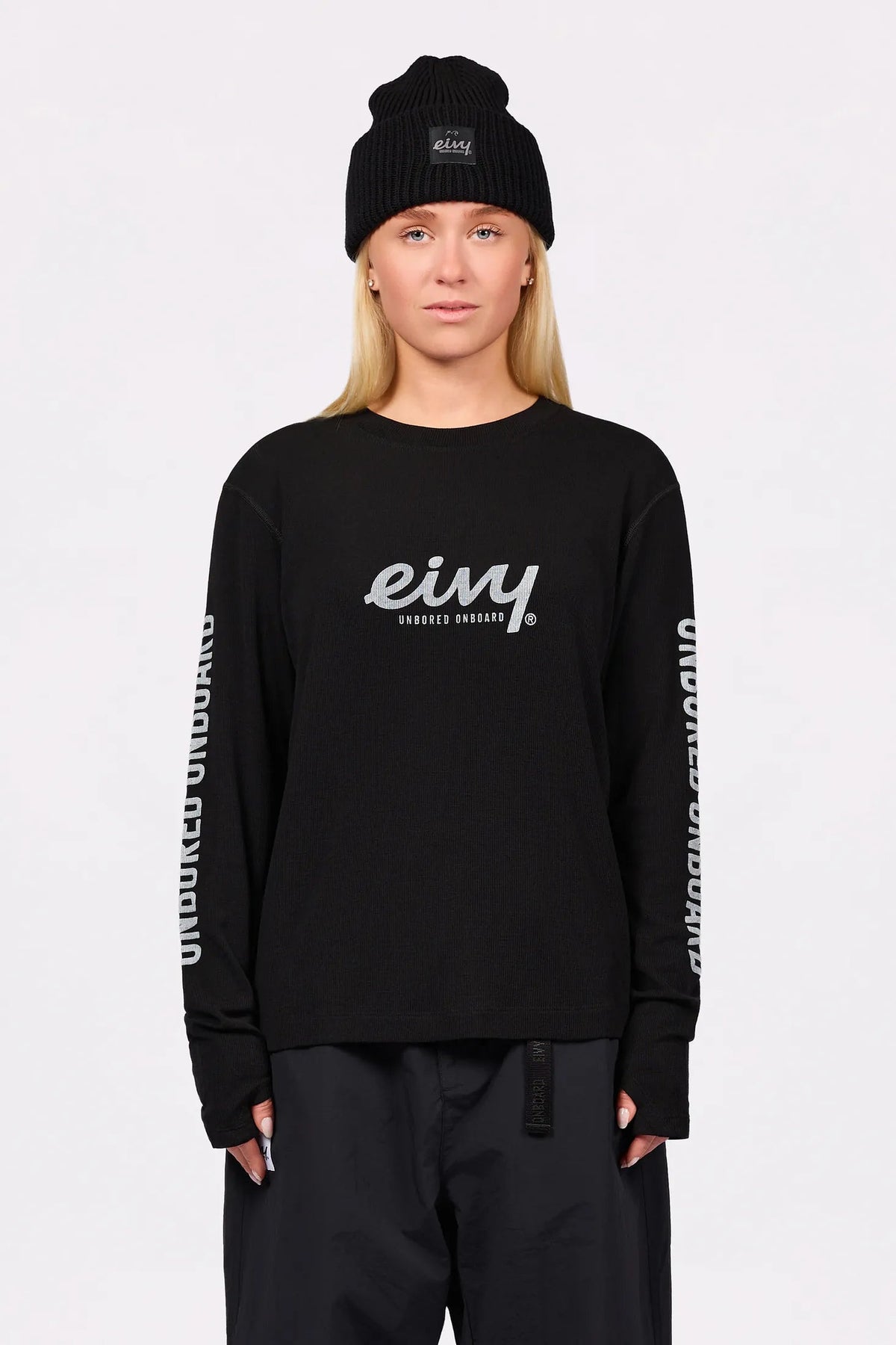 Eivy Loose Fit MX Merino Wool Rib Top – Black – 1