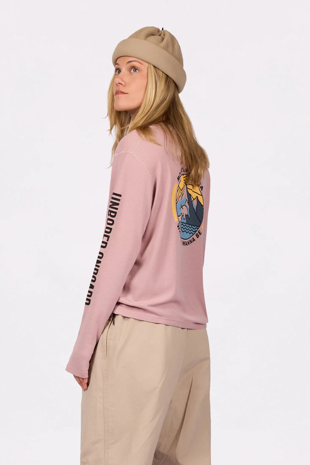 Eivy Loose Fit MX Merino Wool Rib Top – Faded Woodrose – 3