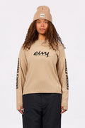 Eivy Loose Fit MX Wool Rib Top – Sand