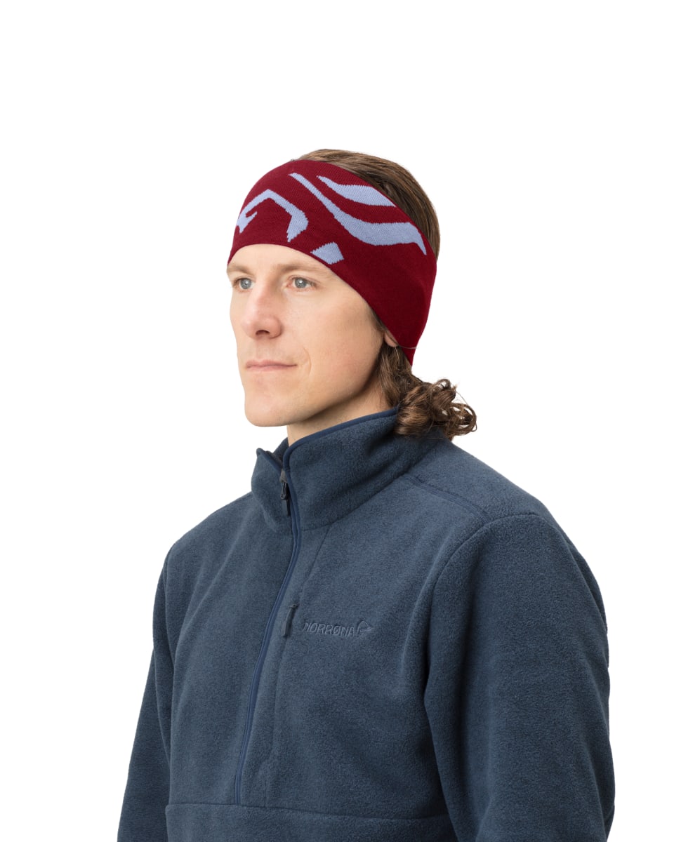 Norrøna /29 Mega Logo Stirnband – Rhubarb