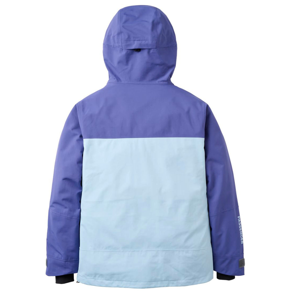 Passenger Snowscape Damen-Snowboardjacke in Purple Indigo/Ice Blue – Rückansicht