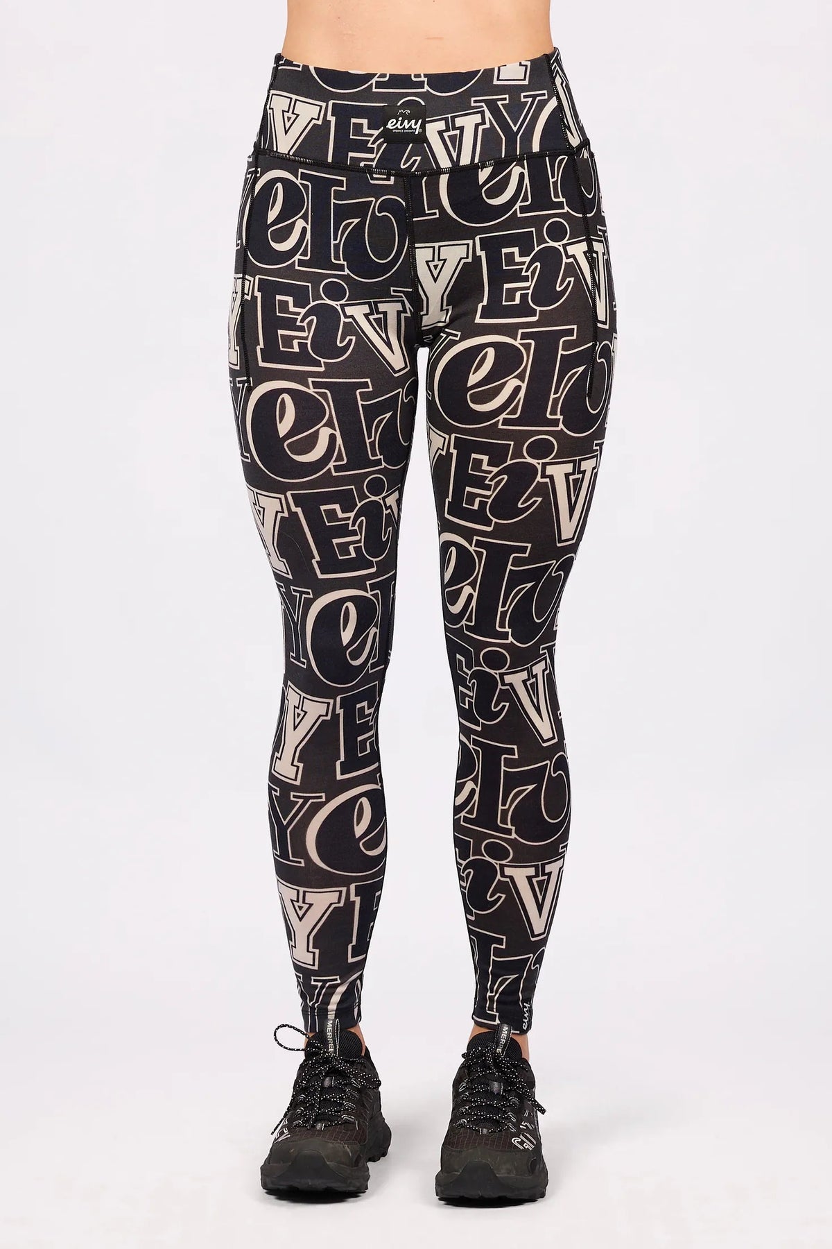 Eivy Pocket Merino Wool Tights – Typo Black – 1