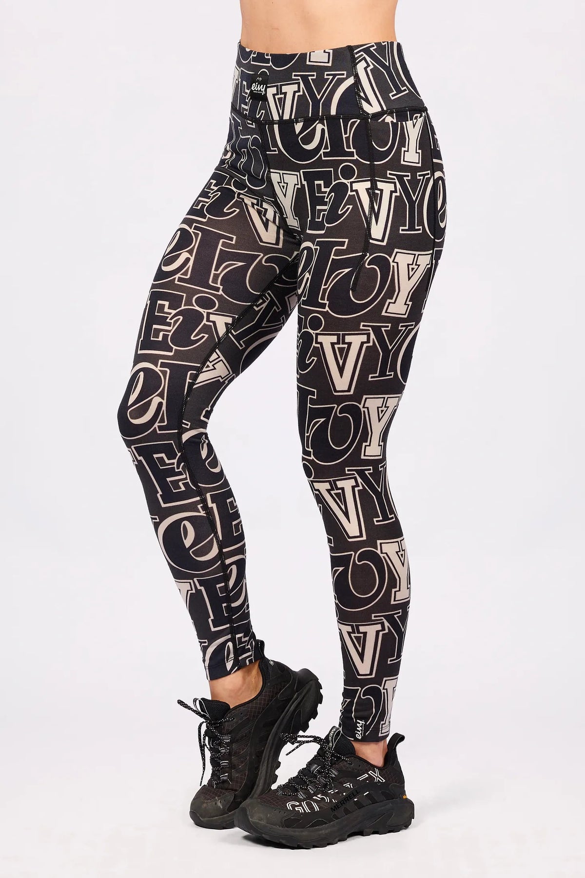 Eivy Pocket Merino Wool Tights – Typo Black – 2