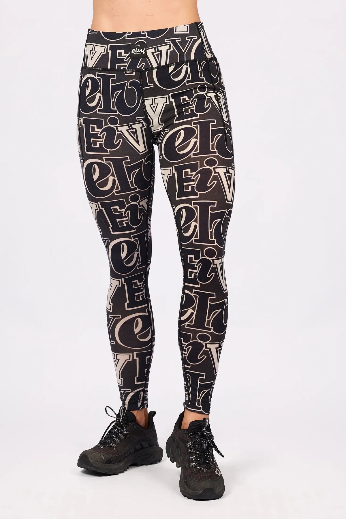 Eivy Pocket Merino Wool Tights – Typo Black – 3
