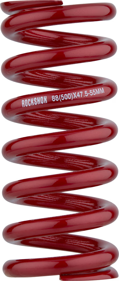 RockShox Stahlfeder Electric Red – Beispielabbildung der Bauform, gelieferte Federhärte 600 lbs/inch