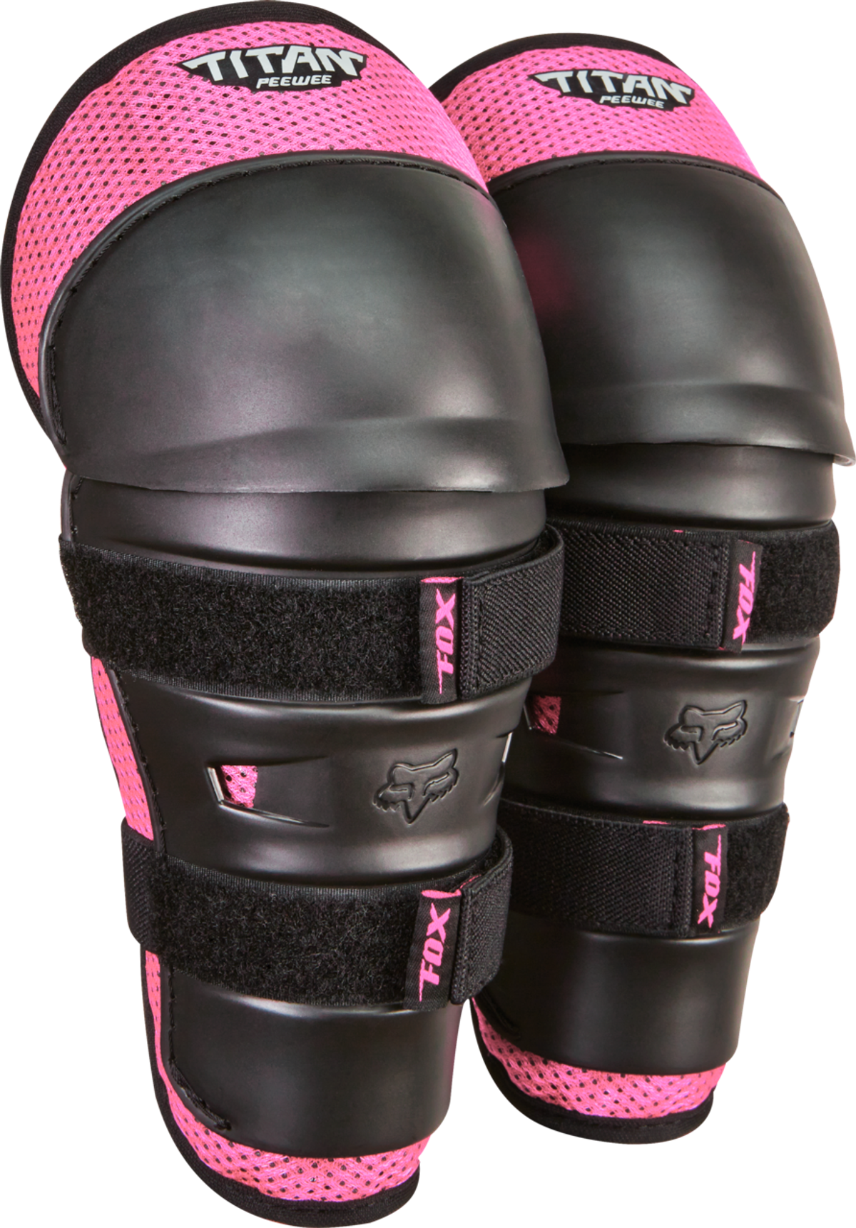FOX Kinder Peewee Titan Knee Guard Schwarz/Silber