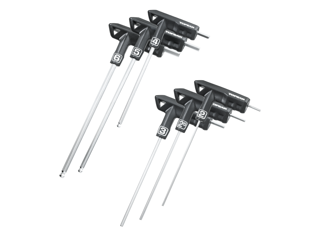Topeak T-Handle DuoHex Wrench Set – 6-teiliges T-Griff-Innensechskantset