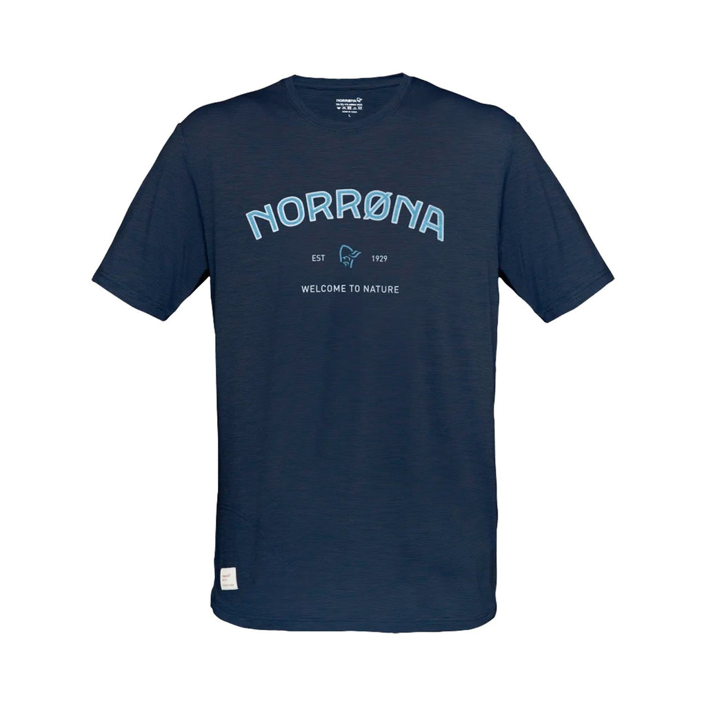 Norrøna Svalbard Wool T-Shirt – Indigo Night / Heritage Blue – Vorderansicht