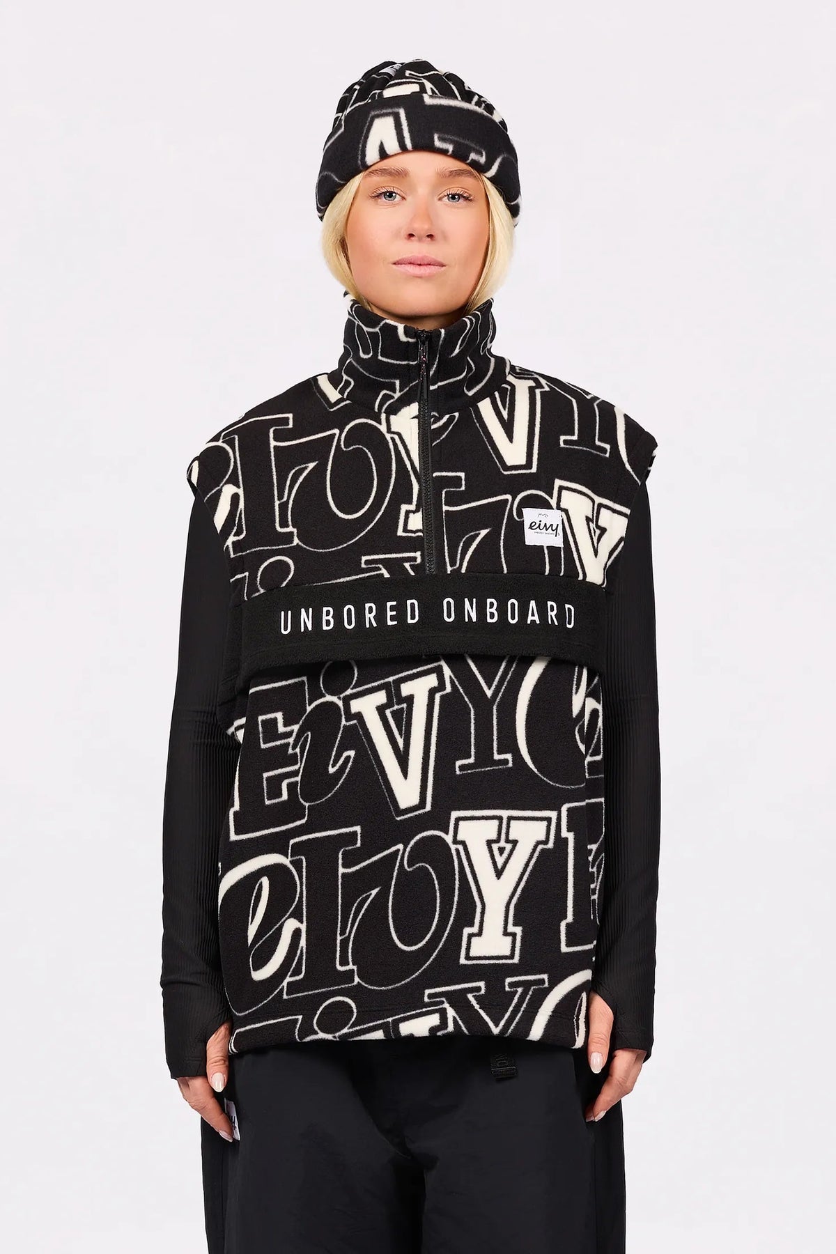 Eivy Ball Fleece Vest - Typo Black