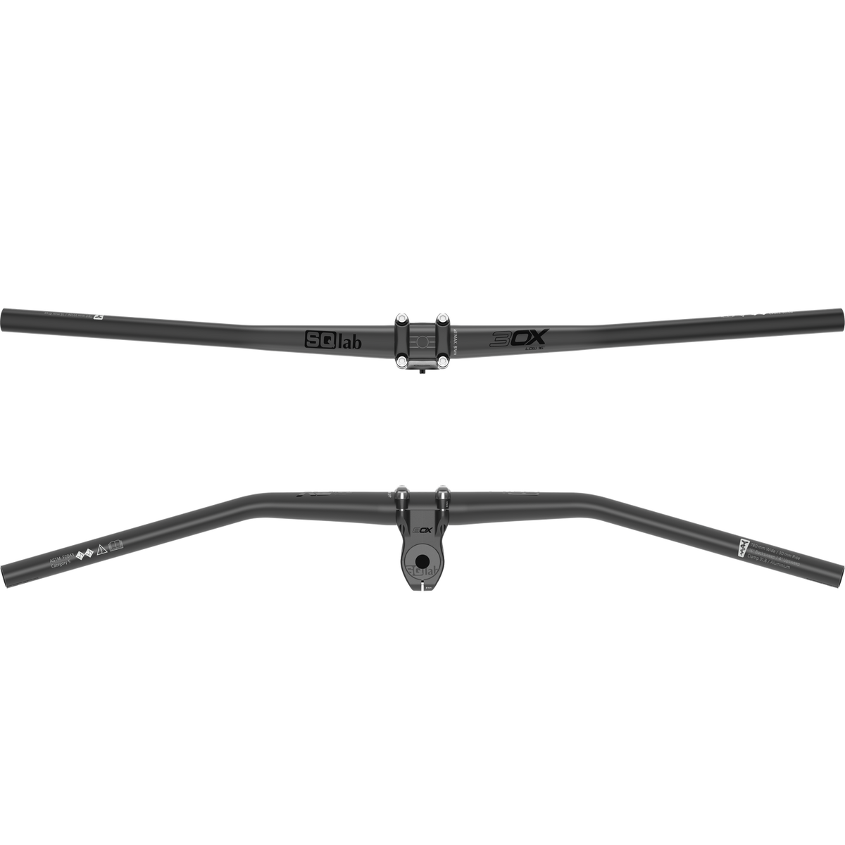 SQlab 3OX Alu Lenker – 16°, Low Rise, Schwarz