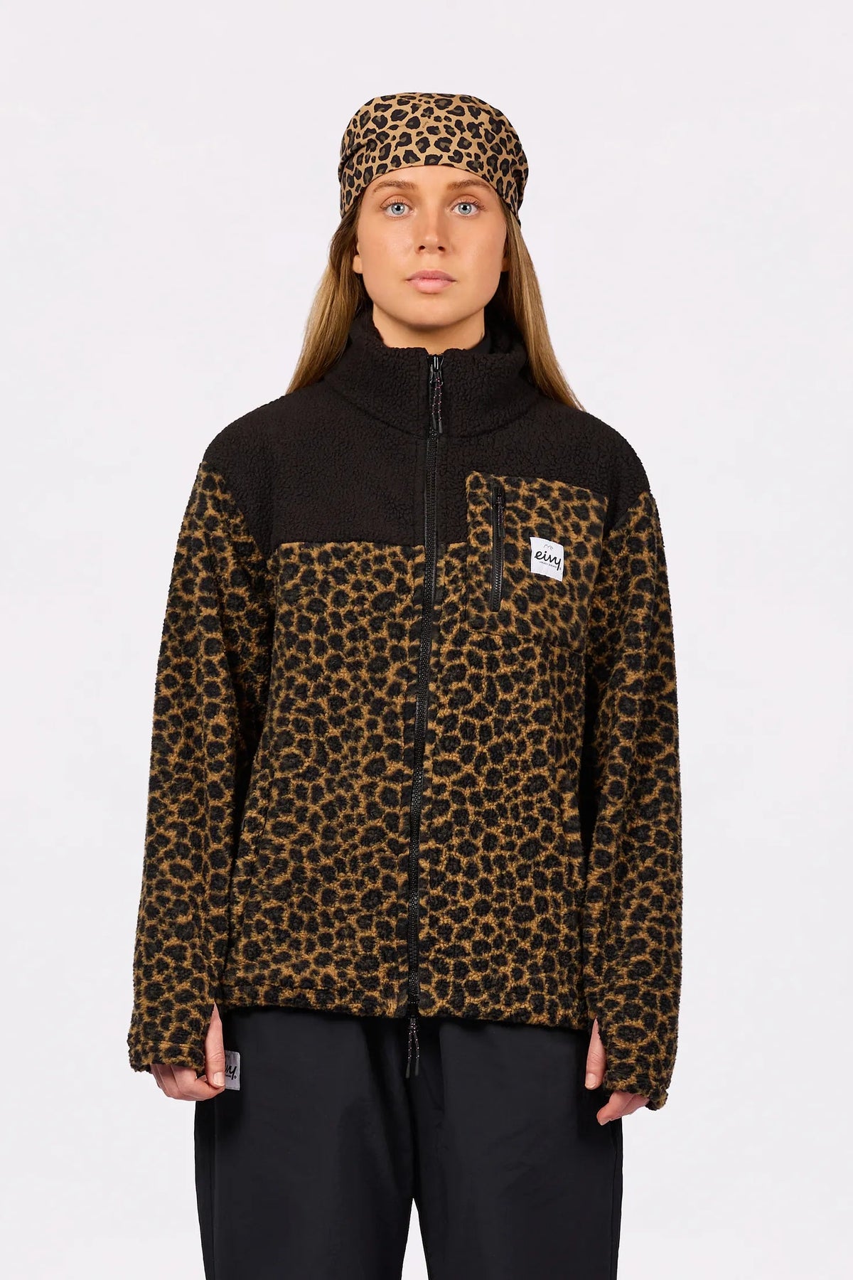 Eivy Versa Sherpa Jacket – Leopard/Black