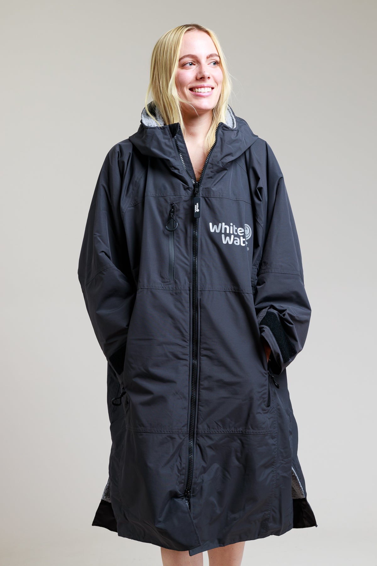 White Water Hard Shell Robe – Black