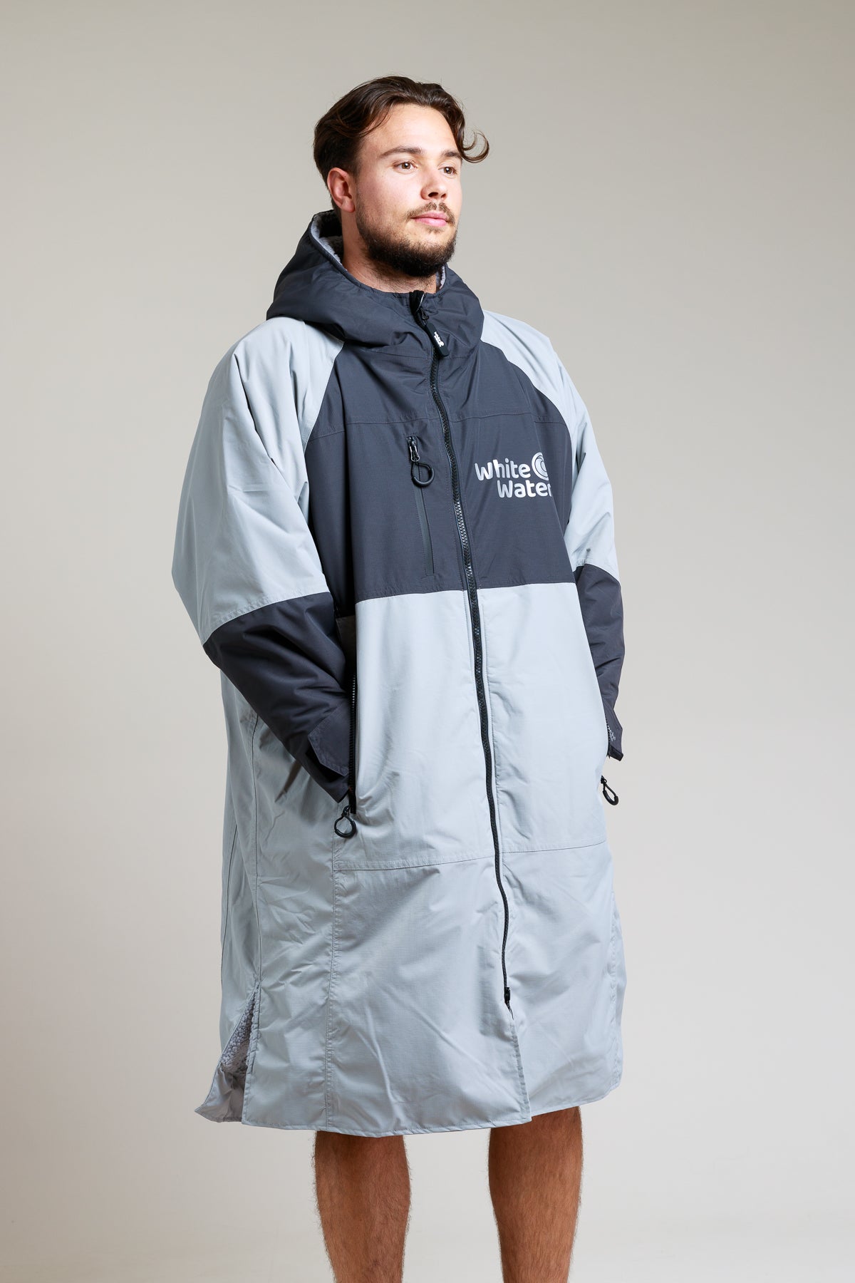 White Water Hard Shell Robe – Steel Grey