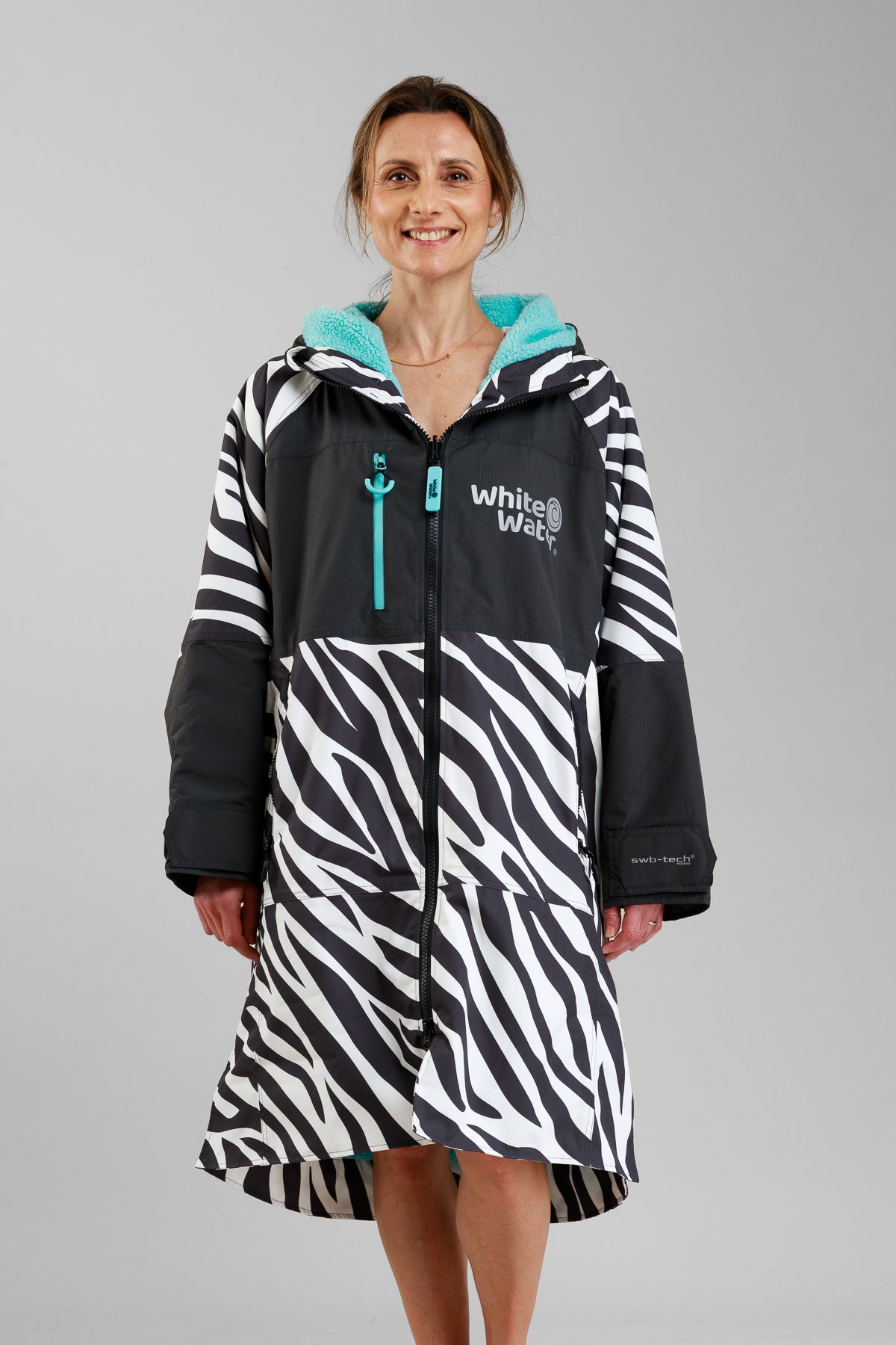 White Water Hard Shell Robe – Zebra Print