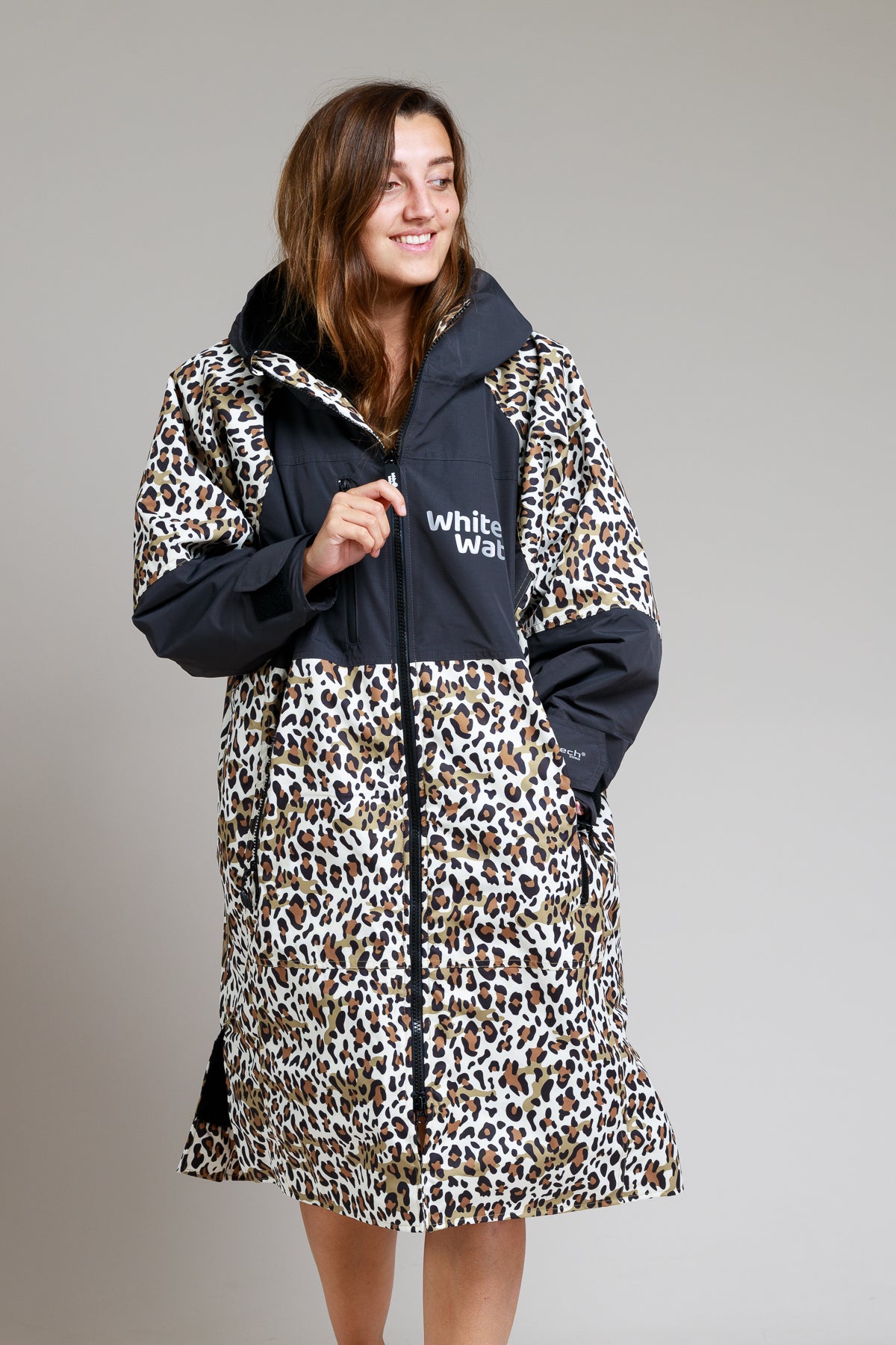 White Water Hard Shell Robe – Leopard Print